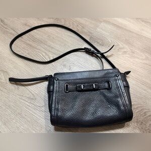 Coach Black Pebbled Leather Crossbody Bag
